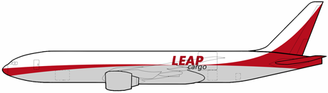 Boeing 777 777-200F in Leap Dynamics livery